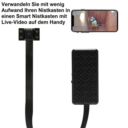 WIWACAM MW5 4K Mini Kamera WLAN für Nistkästen mit Nachtsicht und Akku