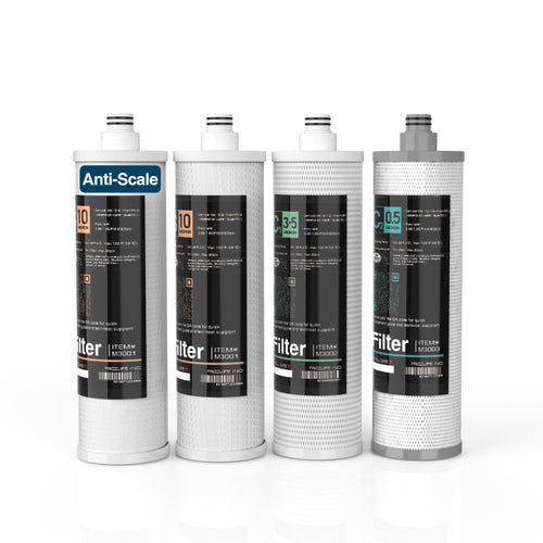 Frizzlife M3005 Antikalkfilter Ersatzpatronen-Set für SK99 und SP99, vier Filterpatronen