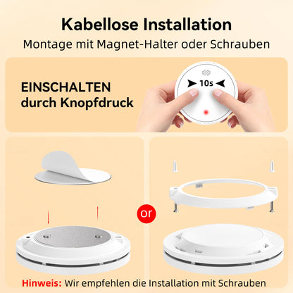 CHZHVAN Rauchmelder FSI-3004 mit 10-Jahres-Batterie, 10er Set