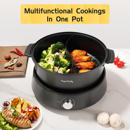 Food Party Elektrischer Hot Pot FPJ204, 4 L, doppelseitig, 1350 W