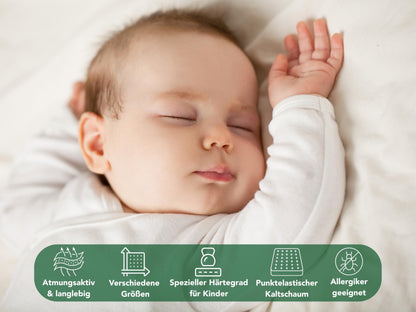 DREAMSTAR Ergo Kids Junior Baby- und Kindermatratze 70 x 140 cm