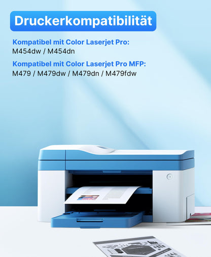 SODFACE 415A Toner 4er-Pack kompatibel für HP Color LaserJet Pro M479