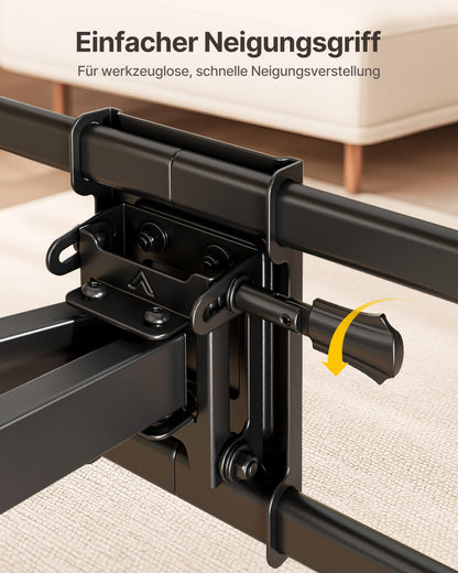 monTEK TV Wandhalterung HW1271BK schwenkbar für 37–90 Zoll bis 75 kg