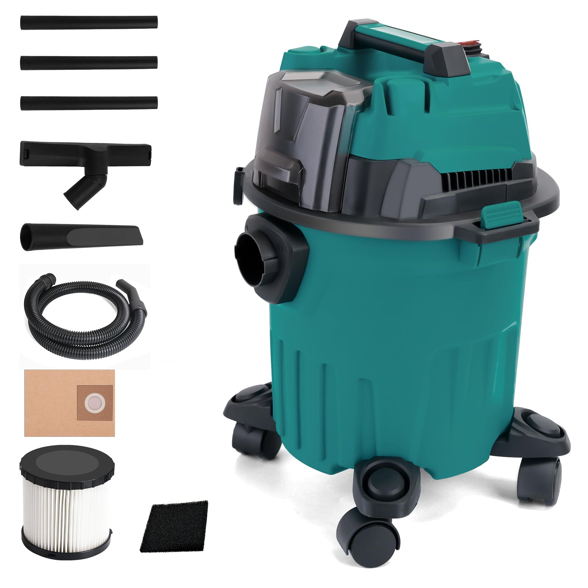 Makita 18V kompatibler Akku-Handstaubsauger 12L bürstenlos 180W. Handlicher Akkusauger, 12L Volumen für mobile Schmutzabsaugung.