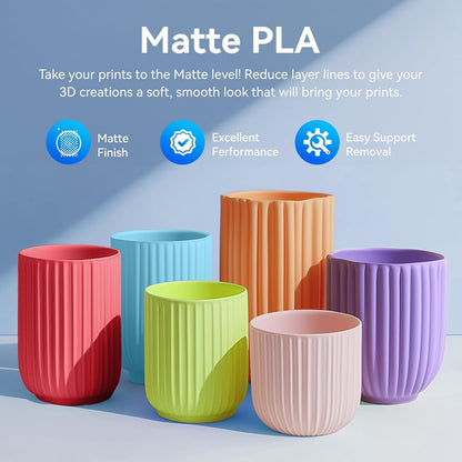 JAYO PLA Filament matt 1.75 mm Schwarz, 4 Spulen à 1.1 kg