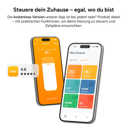 tado° Smartes Heizkörperthermostat X Starter Kit mit Bridge X