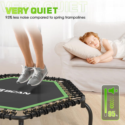 BCAN Fitness Trampolin Erwachsene Ø 122 cm - T-Griff