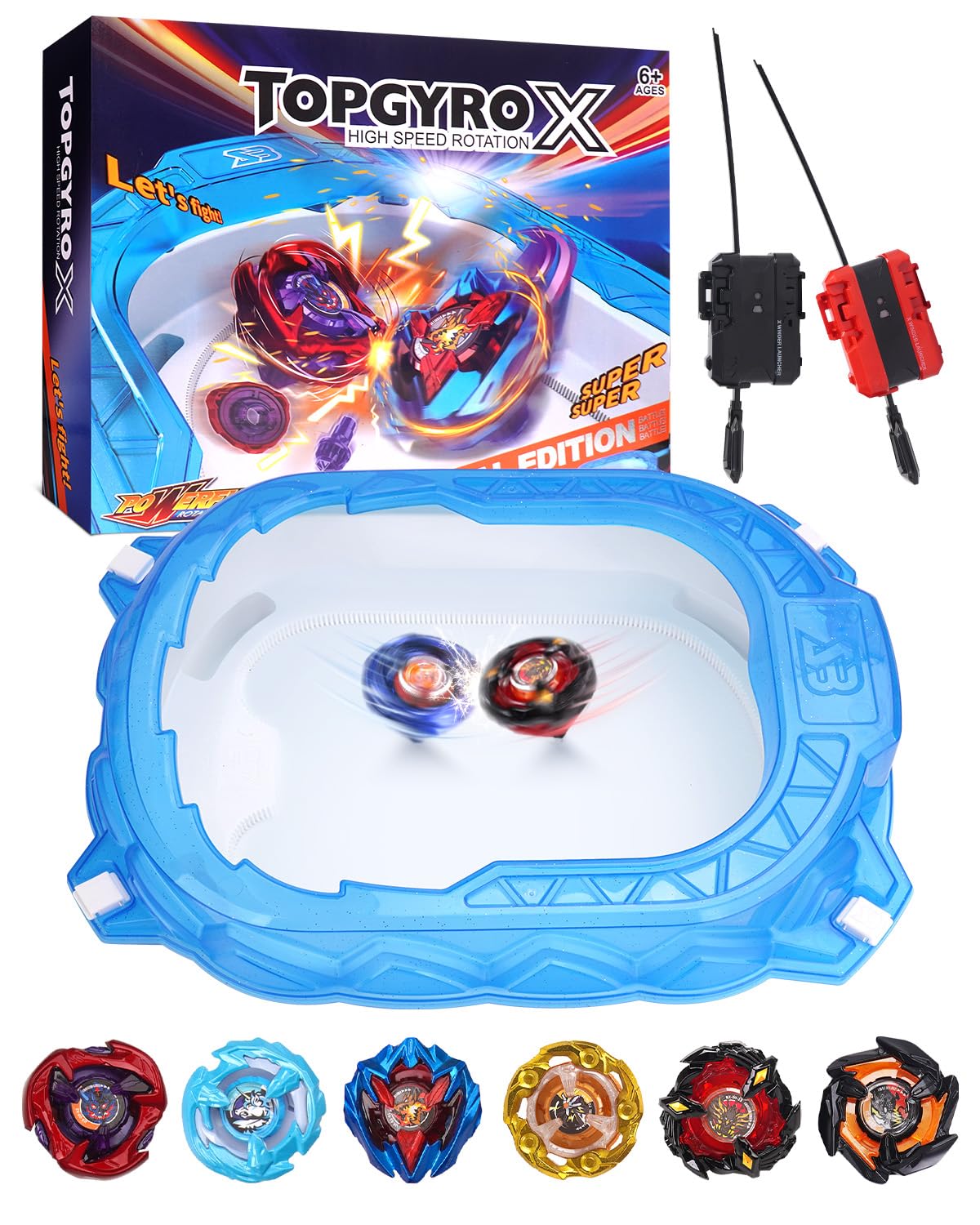 BGOVTAPO X-Arena Starter-Set – Battle-Tops Arena mit 2 Startern