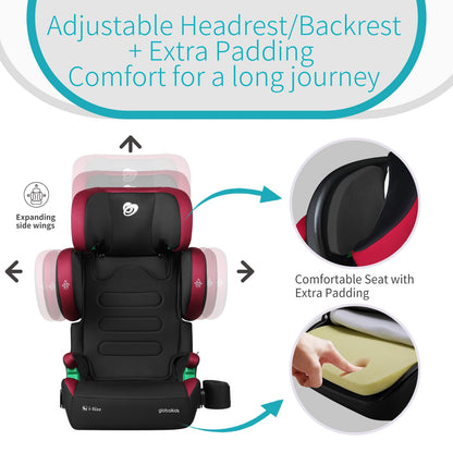 globalkids Kindersitz i-Size R129 Sitzerhöhung – 100-150cm Isofix