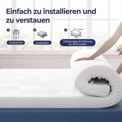 SakuraHome Matratzentopper 140x200 cm Gel-Memory-Schaum, 8 cm hoch