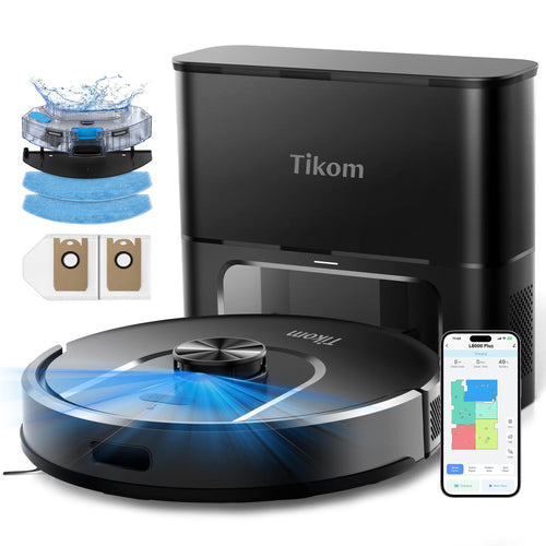 Tikom L8000 Plus Saugroboter mit Wischfunktion und Absaugstation für die Bodenreinigung