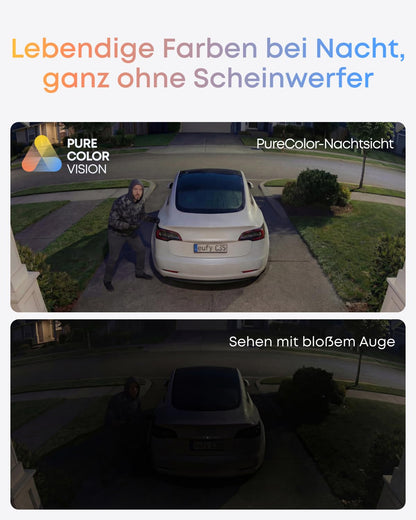 eufy eufyCam C35 Überwachungskamera, kabellos, 4er-Pack, Schwarz