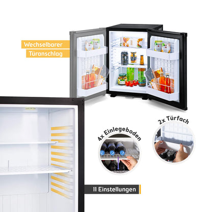 TZS First Austria FA-5172 Mini-Kühlschrank 40 l, lautlos, schwarz