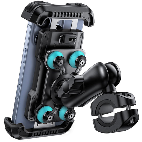 Lamicall Handyhalterung Motorrad & Fahrrad, vibrationsgedämpft mit Metall-Verlängerungsarm und Lenkerklemme