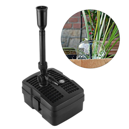 Forever Speed 4-in-1 Teichpumpe mit Filter und 5W UV-Klärer, 1000 l/h