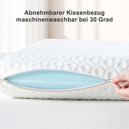 BedStory Gel Memory Foam Kopfkissen 60x40 cm für Seitenschläfer