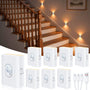 WILLED LED Treppenbeleuchtung mit Bewegungsmelder, 8er Set – kabellose Wandleuchte mit Up- und Downlight