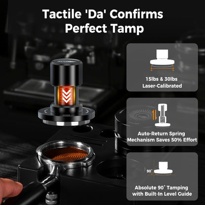 IKAPE V6 Impact Espresso Tamper 58,35 mm mit Dreifachfedersystem