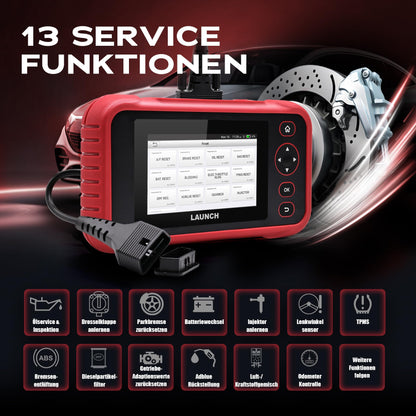 LAUNCH CRP 129 EVO+ V3 OBD2 Diagnosegerät mit 13 Servicefunktionen