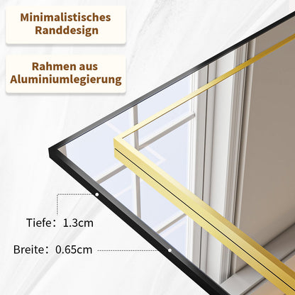BEAUTYPEAK Ganzkörperspiegel Standspiegel bruchsicher 60x165 cm Schwarz
