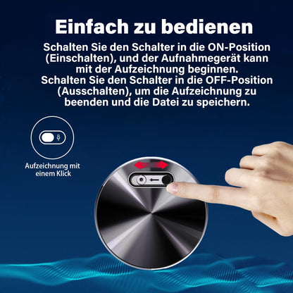 DizerLin Q37X Mini Diktiergerät, digitaler Voice Recorder mit Magnet