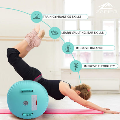 Air Rolle Turnen – aufblasbare Gymnastik Yoga Rolle mit Luftpumpe