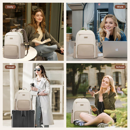 LOVEVOOK Laptoprucksack Damen 15,6 Zoll für Uni, Arbeit und Reisen