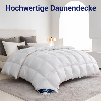 Uniency Daunendecke Ganzjahres Warm 135x200 cm - 1100g