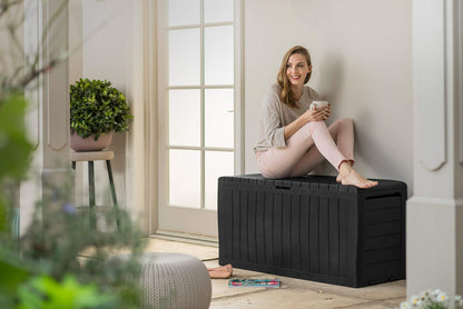 Keter Marvel Plus Wetterfeste Aufbewahrungsbox 270L Grau