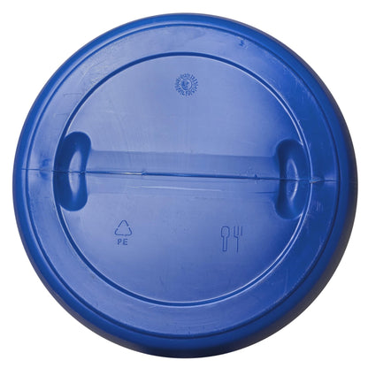 plasteo Weithalsfass 220 Liter mit Spannring - Lebensmittelecht Blau