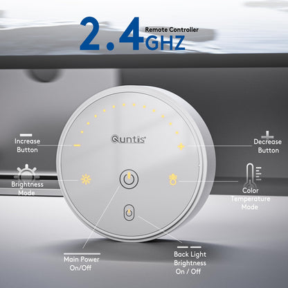 Quntis Monitor Lampe Curved – Weiss, Hintergrundbeleuchtung