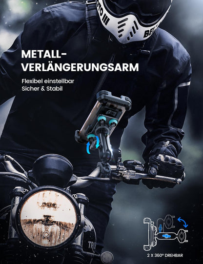Lamicall Handyhalterung Motorrad & Fahrrad, vibrationsgedämpft