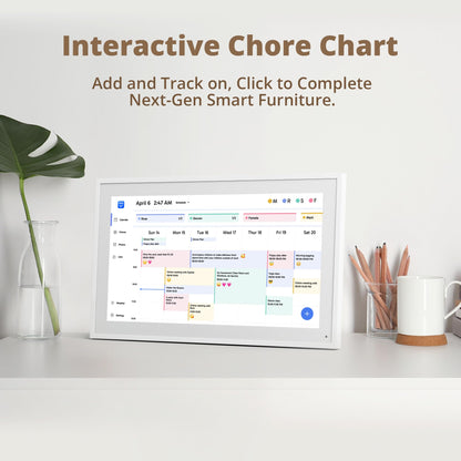 Dragon Touch 15.6" FHD Touchscreen Digitaler Wandkalender - Weiss