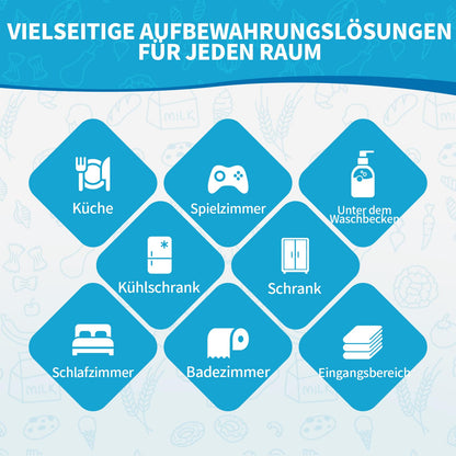 HPYLIF·H Kühlschrank Organizer, 4er Set Aufbewahrungsbox BPA-frei