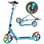 TENBOOM Tretroller Cityroller Erwachsene & Kinder – 200mm Räder, 2 Bremsen. Schwarzer Klapproller für urbane Fortbewegung.