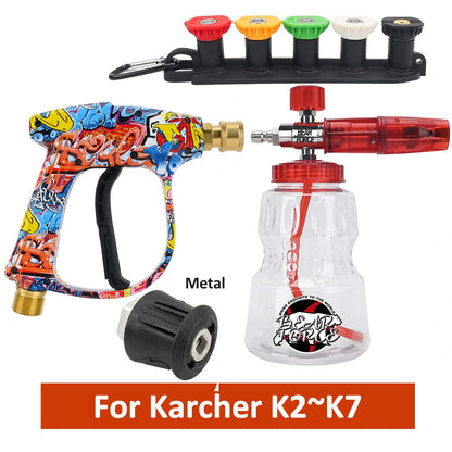 BEAR FORCE Hochdruckreiniger-Spritzpistole M22 mit Schaumlanze 1L
