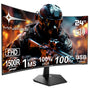 Minifire 24 Zoll Curved Gaming Monitor MF24C1 - 100Hz FHD. Gekrümmter 24-Zoll-Monitor für flüssiges FHD-Gaming mit 100Hz Bildwiederholfrequenz.