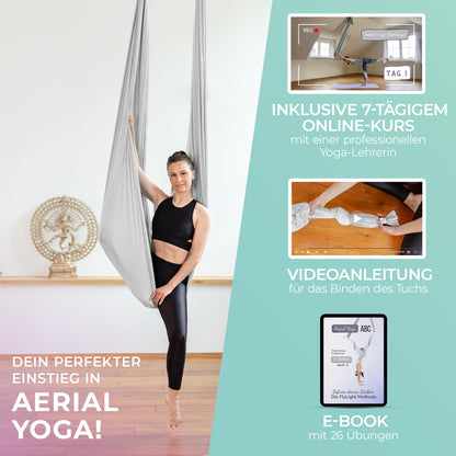 Yosana Hängematte Nylon Komplettset 5m - Silbergrau