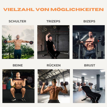 Mobiclinic Extenfit Hantelset 2 in 1, verstellbar, 2-20 kg, Stahl