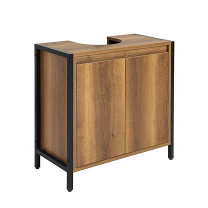 SoBuy BZR63-PF Waschbeckenunterschrank – Schmal, 60x60x30 cm. Kompakter, rechteckiger Unterschrank für Stauraum unter dem Waschbecken.