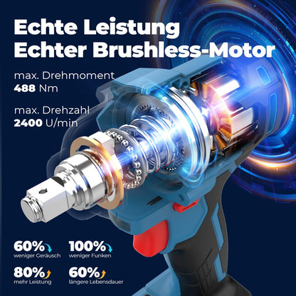 Dong Cheng Akku-Schlagschrauber DCPB488 18V, 488 Nm, bürstenlos
