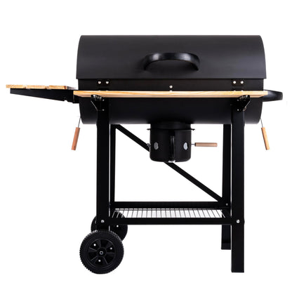 LEHMANN Holzkohlegrill LGACG-1935 Grillwagen mit Deckel und Rädern
