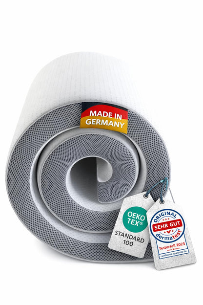KNERST Duo Matratzentopper 90x200 cm, atmungsaktives 3D-Mesh-Gewebe, rutschfeste Unterseite mit Eckgummis