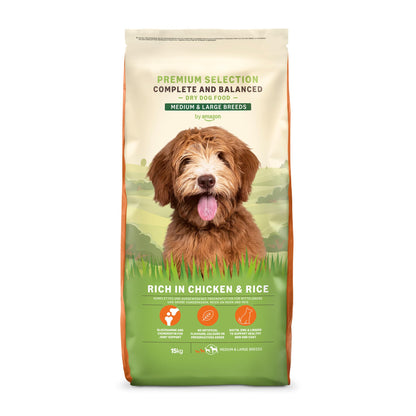 by Amazon Hundefutter Adult, Trockenfutter mit Huhn und Reis, 15 kg