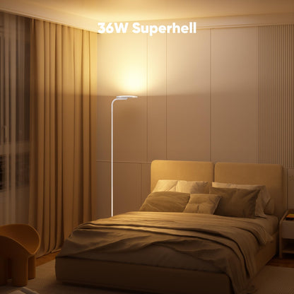 SIBRILLE Dimmbarer LED Deckenfluter Stehleuchte - Weiss