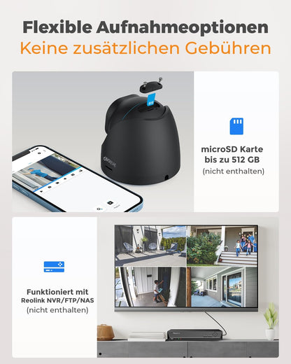 Reolink 4K PoE Smarte IP Kamera Outdoor - Schwarz