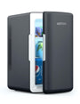 AstroAI 2-in-1 Mini Kühlschrank 6L Kühl/Heiz Schwarz. Kompakter, schwarzer Rechteckkörper. Hält Getränke und Speisen kühl oder warm.