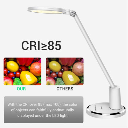 JUKSTG LED Schreibtischlampe HD1906C, dimmbar mit Touch, Weiss
