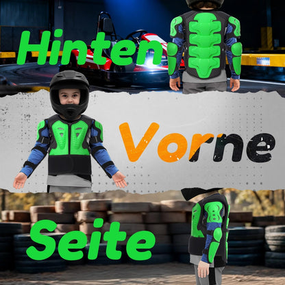 yeesport Protektoren-Set Kinder: Brustpanzer, Knie- & Ellbogenschutz