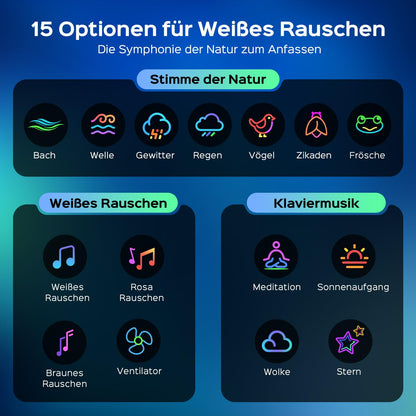 One Fire Sternenhimmel Projektor Nachtlicht mit Bluetooth, Blau
